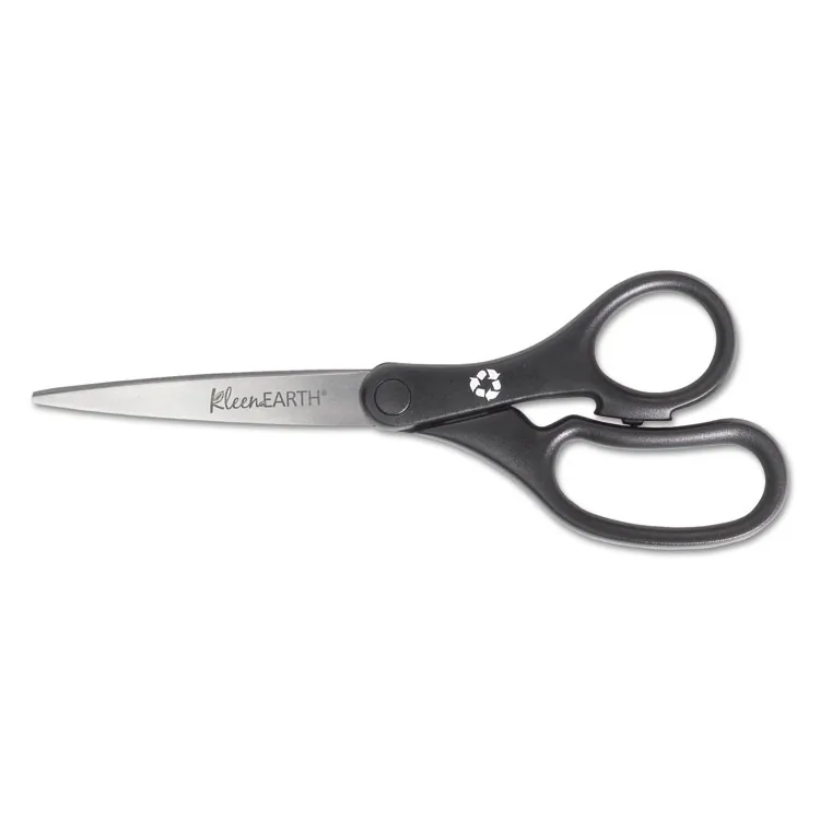 ACME UNITED CORPORATION ACM 15585 — Westcott KleenEarth Basic Recycled Scissors - 8 Overall Length - Straight - Stainless Steel - Black - 3 / Pack
