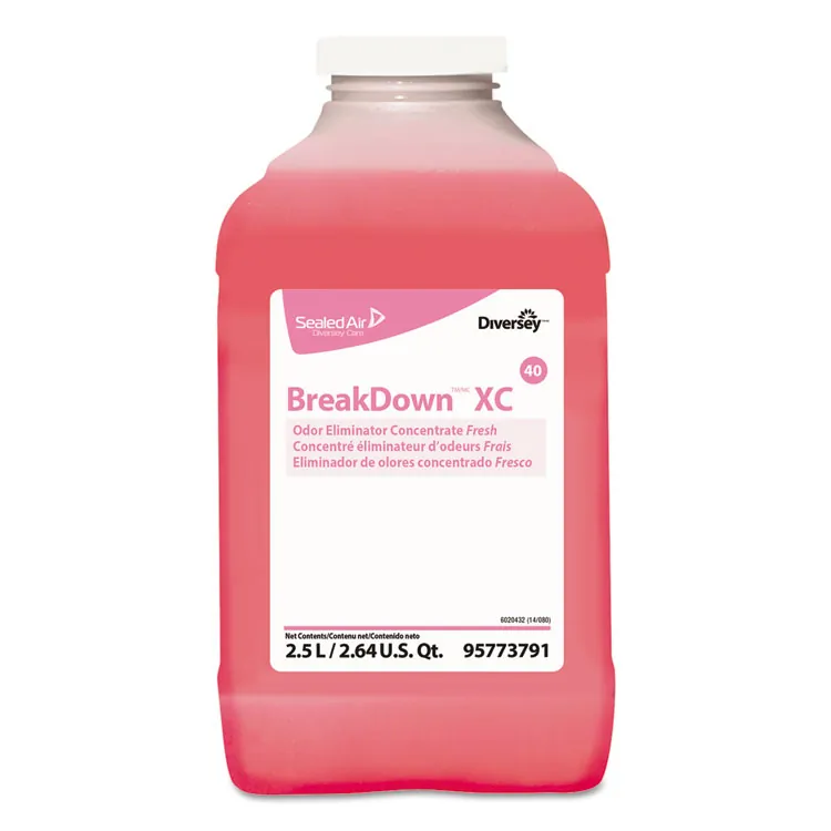 DIVERSEY DVO 94355110 — Diversey BreakDown Odor Eliminator - Concentrate - 128 fl oz (4 quart) - Cherry Almond Scent - 1 Each - Red