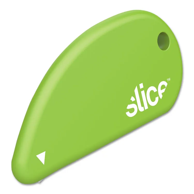 SLICE, INC. SLI 00200 — Slice Ceramic Blade Mini Safety Cutter - Micro-ceramic Blade - Retractable, Ergonomic Handle, Rust-free, Non-slip, Ambidextrous, Long Lasting, Non-sparking, Non-conductive, Built-in Magnet - Acrylonitrile Butadiene Styrene (ABS), Rubber, Zirconia, Neodymium Magnet - Green - 2.4 Length - 1 Each