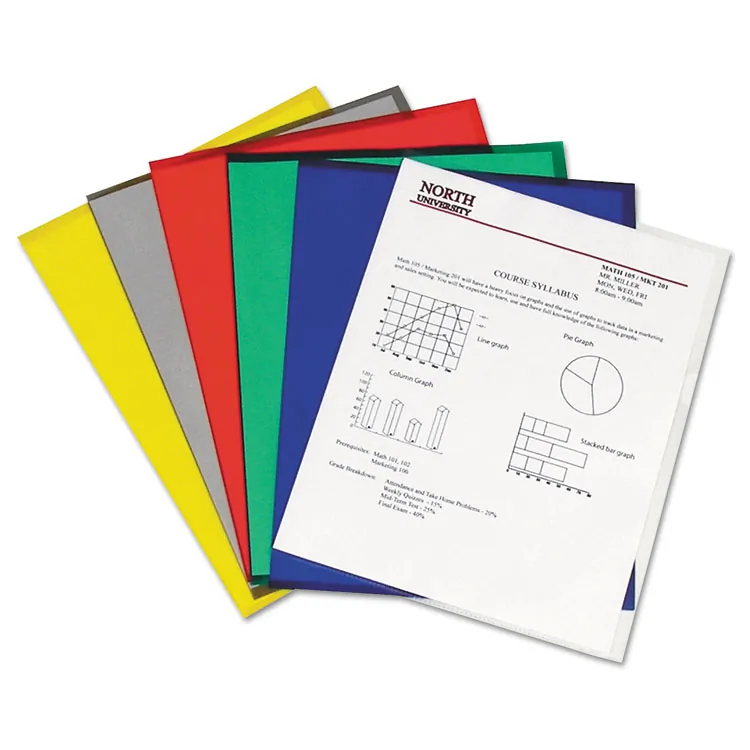 C-LINE CLI 62130 — C-Line Poly Project Folders - Assorted Colors, Reduced Glare, 11 x 8-1/2, 25/BX, 62130