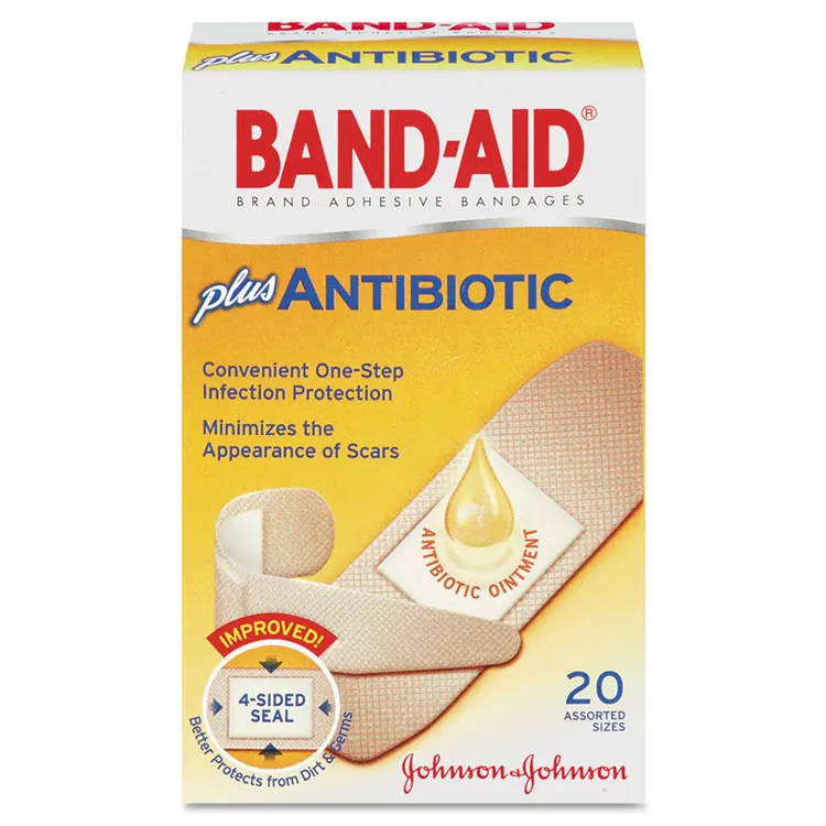JOHNSON & JOHNSON JOJ 5570 — Band-Aid Antibiotic Bandage - 20/Box - Beige