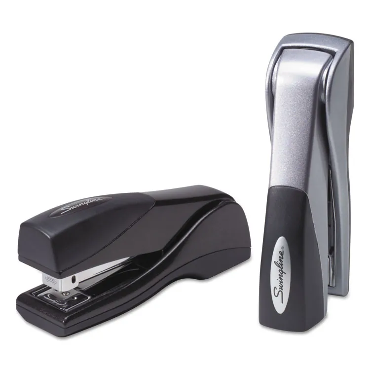 ACCO Brands SWI 87815 — Swingline Optima Grip Compact Stapler - 25 Sheets Capacity - 105 Staple Capacity - Half Strip - 1/4 Staple Size - Graphite Black
