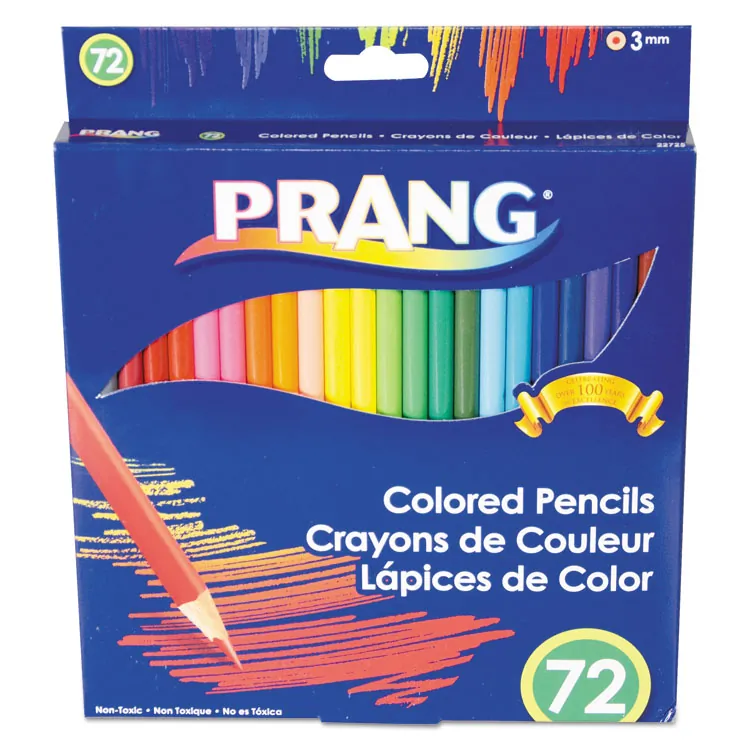 DIXON TICONDEROGA CO. DIX 22120 — Prang Colored Pencils - Assorted Lead - Assorted Barrel - 12 / Set