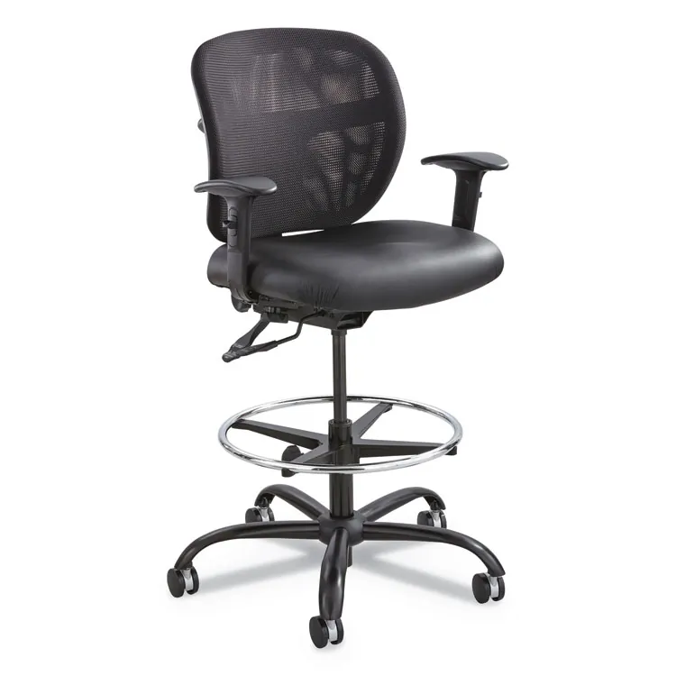 SAFCO PRODUCTS SAF 3394BV — Safco Vue Heavy-duty Stool - Baltic Vinyl Seat - Baltic Nylon Back - 5-star Base - Baltic - 1 Each