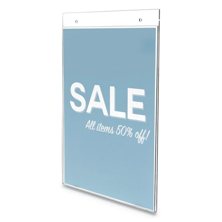 DEFLECTO DEF 68201 — Deflecto Classic Image Wall Mount Sign Holders - 1 Each - 8.5 Width x 11 Height - Plastic - Clear