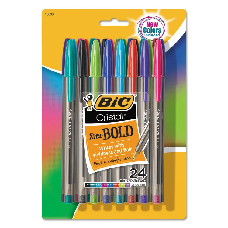 BIC BIC MSBAPP241AST - BIC Cristal Ballpoint Pen - Bold Pen Point - 1.6 mm Pen Poin