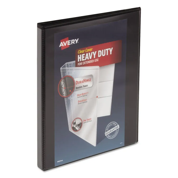 Avery Dennison AVE 79767 — Avery® Heavy-Duty View Binder - 1/2 Binder Capacity - Letter - 8 1/2 x 11 Sheet Size - 135 Sheet Capacity - Slant Ring Fastener(s) - 4 Pocket(s) - Polypropylene - White - Recycled - Pocket, Heavy Duty, Long Lasting, Tear Resistant, Split Resistant, One Touch Ring - 1 Each