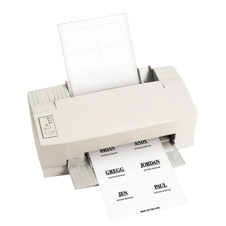 C-LINE CLI 92443 — C-Line Replacement Name Badge Insert Sheets for Laser/Inkjet Printers - White, 6/Sheet, 4 x 3, 60/PK, 92443