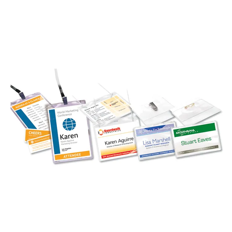 Avery Dennison 05384 — Avery® Laser, Inkjet Laser/Inkjet Badge Insert - White, Clear - 40 / Box - Printable