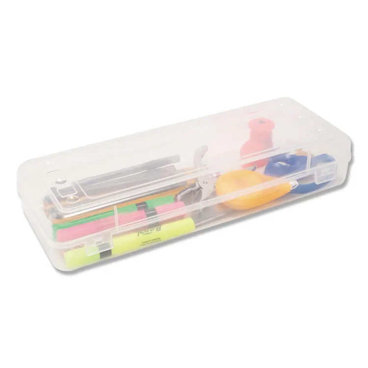 ADVANTUS CORPORATION AVT 67033 — Advantus Stretch Art Box - Internal Dimensions: 4.50 Width x 1.25 Height - External Dimensions: 13.4 Width x 5.6 Depth x 2.5 Height - Latch Lock, Clasp, Hinged Closure - Polypropylene - Clear - For Pen/Pencil, Artwork - 1 Each
