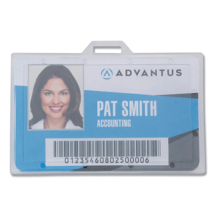 ADVANTUS CORPORATION AVT 75656 — Advantus ID Card Holder - Support 3.38 x 2.13 Media - Horizontal - 25 / Pack - Black