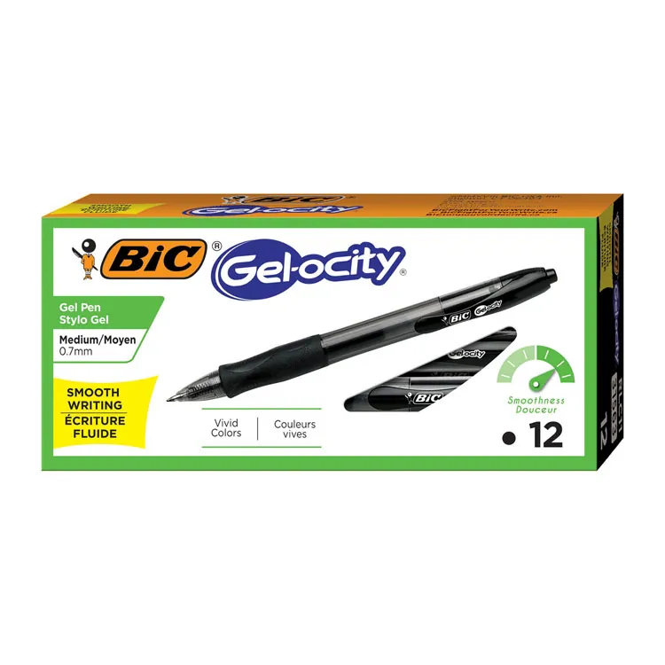 BIC BIC RLC11RD — BIC Gel Retractable Pens - Medium Pen Point - 0.7 mm Pen Point Size - Retractable - Red Gel-based Ink - 12 / Dozen