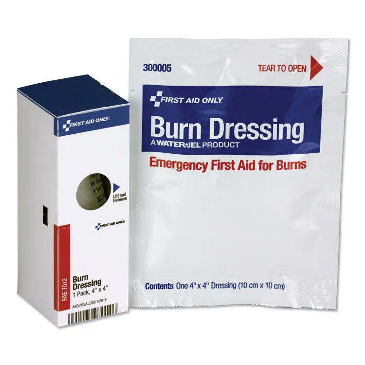 FIRST AID ONLY, INC. FAO FAE7012 — First Aid Only SmartCompliance Refill Burn Dressing - 4 x 4 - 1Each - White, Blue