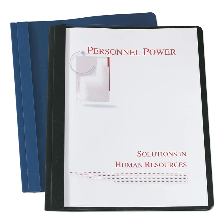 Avery Dennison AVE 47961 — Avery® Letter Report Cover - 8 1/2 x 11 - 20 Sheet Capacity - 3 x Double Prong Fastener(s) - 1/2 Fastener Capacity for Folder - Poly, Paper - Dark Blue - 25 / Box