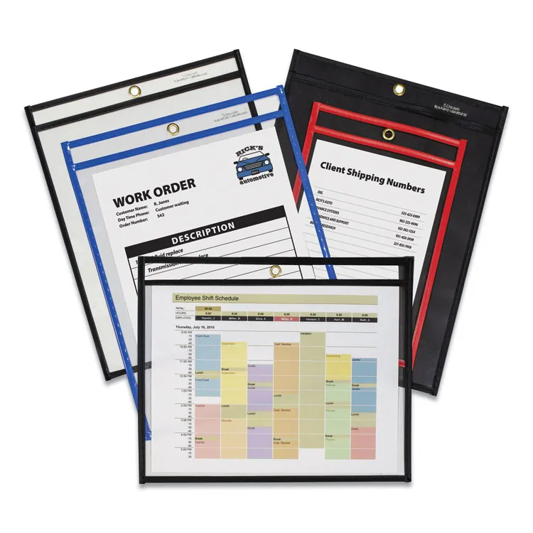 C-LINE CLI 46069 — C-Line Shop Ticket Holders, Stitched - Both Sides Clear, 6 x 9, 25/BX, 46069