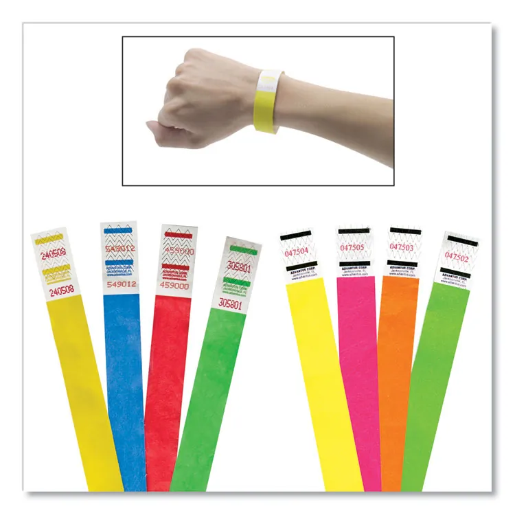 ADVANTUS CORPORATION AVT 75444 — Advantus Tyvek® Wristbands - Yellow - Tyvek - 100 / Pack
