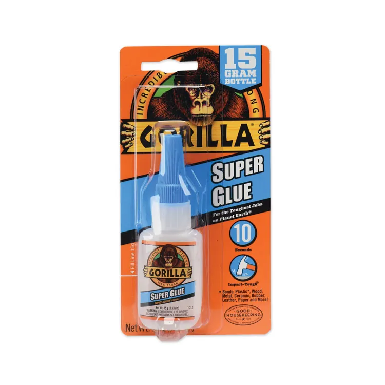 GORILLA GLUE COMPANY GOR 7500101 — Gorilla Brush & Nozzle Super Glue - 0.35 oz - 1 Each - Clear