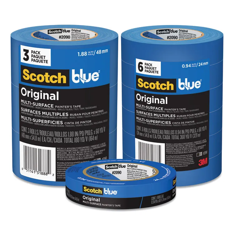 3M MMM 209048EP3 — ScotchBlue Multi-Surface Painter's Tape - 60 yd Length x 1.88 Width - Paper - 3 / Pack - Blue