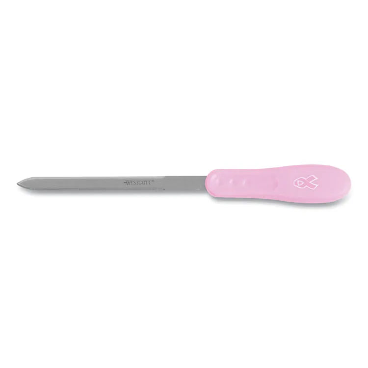 ACME UNITED CORPORATION ACM 15424 — Acme United Pink Ribbon 9 Letter Opener - Stainless Steel Blade - Plastic Handle - Pink - 1 Each