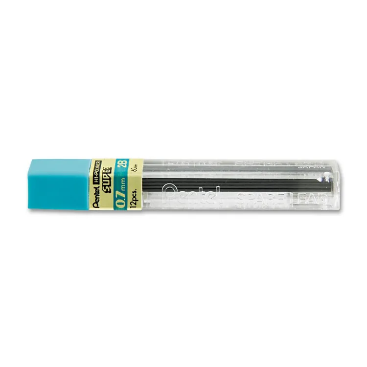 Pentel PEN C29BPHB3 — Pentel Super Hi-Polymer 0.9mm Lead Refill - 0.9 mmBold Point - HB - Black - 3 / Pack