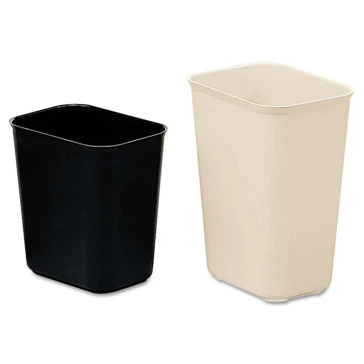 Rubbermaid RCP 254300BK — Rubbermaid Commercial 28 Quart Fire Resistant Wastebasket - 7 gal Capacity - 15.5 Height x 14.5 Width x 10.5 Depth - Black - 1 Each