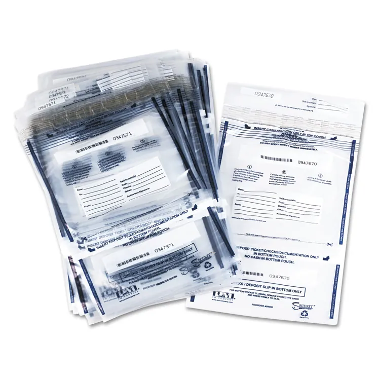 ICONEX ICX 94190071 — ICONEX 6.0 mil Plastic Disposable Deposit Bags - 11 Width x 15 Length x 6 mil (152 Micron) Thickness - Clear - Plastic - 100/Pack - Currency, Check, Receipt