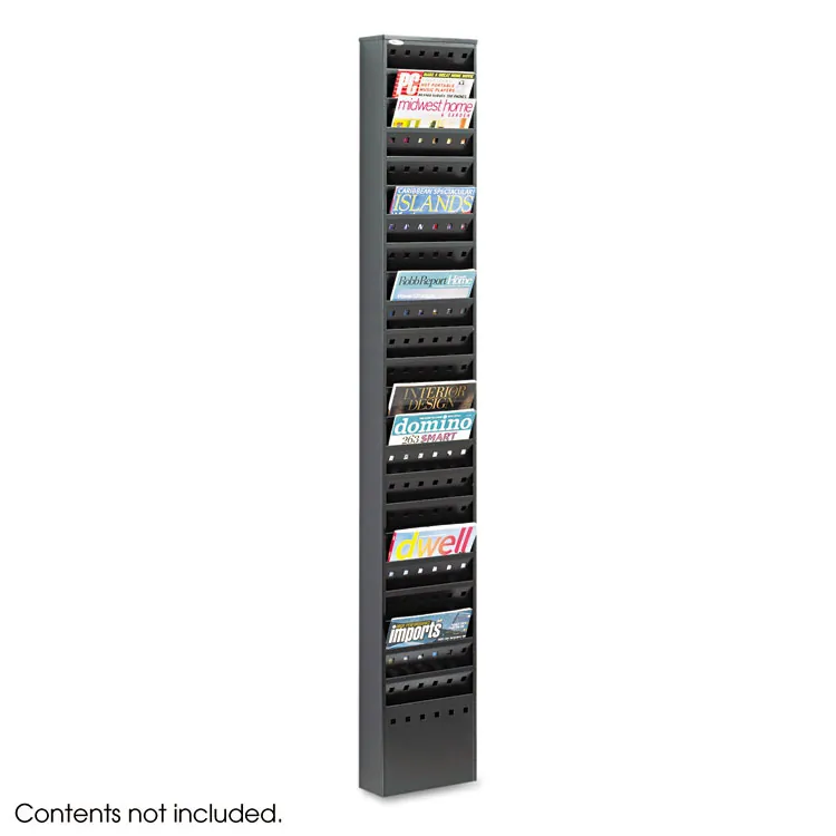 SAFCO PRODUCTS SAF 4321BL - Safco 11-Pocket Steel Magazine Racks - 11 Pocket(s) - 36.3 H