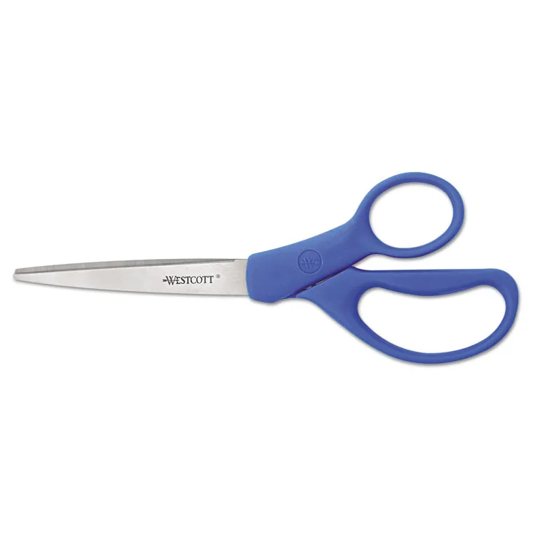 ACME UNITED CORPORATION ACM 15452 — Westcott Preferred All Purpose Scissors - 3.50 Cutting Length - 8 Overall Length - Straight-left/right - Stainless Steel - Pointed Tip - Blue - 1 / Pack