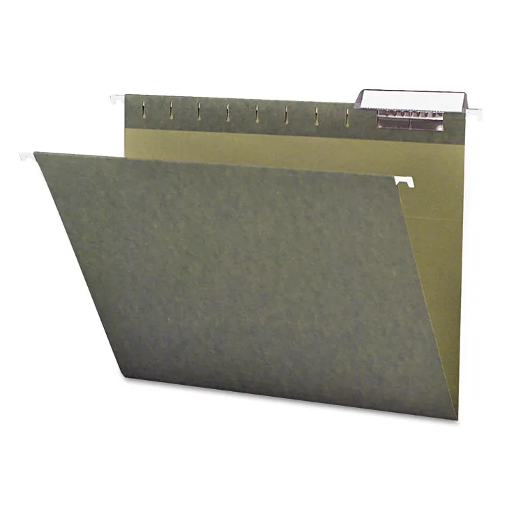 SMEAD MANUFACTURING CO. SMD 64035 — Smead 1/3 Tab Cut Letter Recycled Hanging Folder - 8 1/2 x 11 - Top Tab Location - Assorted Position Tab Position - Standard Green - 10% Recycled - 25 / Box