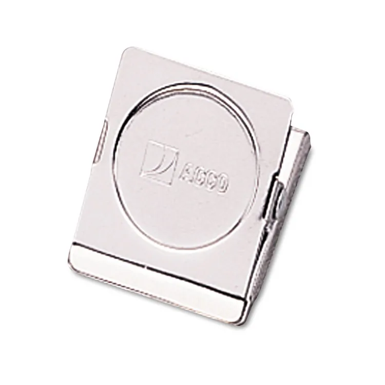 ACCO Brands A7072131A — ACCO Square Magnetic Clip - Small - 1.5" Length - 0.88" Size Capacity - Magnetic, Rust Resistant - 1Each - Silver - Metal, Chrome
