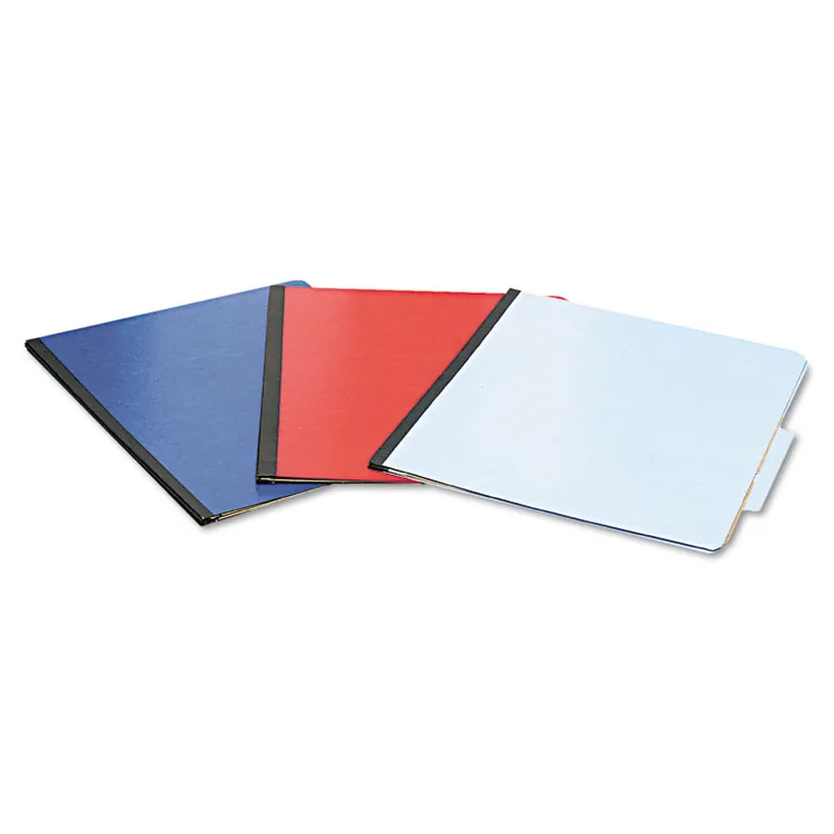 ACCO Brands ACC 15649 — Acco ColorLife Letter Classification Folder - 2 Folder Capacity - 8 1/2 x 11 - 4 Fastener(s) - Top Tab Location - Right of Center Tab Position - 4 Divider(s) - Presstex - Executive Red - 10 / Box
