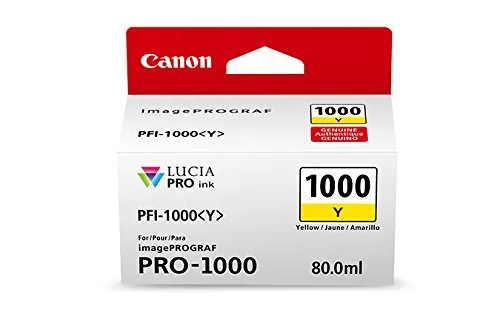 CANON 0549C002 — Canon PFI-1000 Yellow Ink Tank - 80ml - Compatible