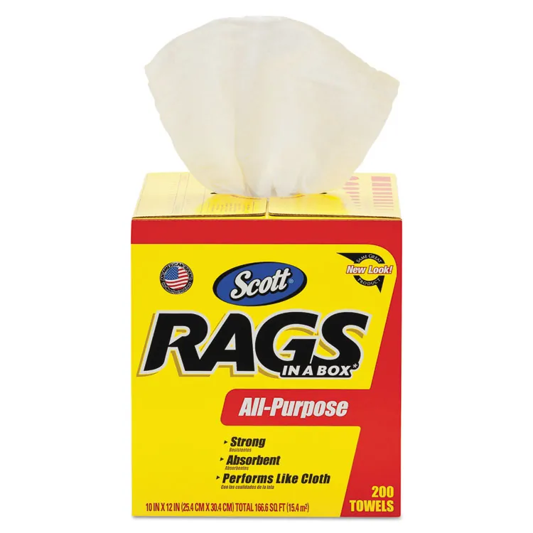KIMBERLY CLARK KCC 75260 — Scott Rags All-Purpose - Wipe - 10 Width x 13 Length - 200 / Box - 200 / Box - White