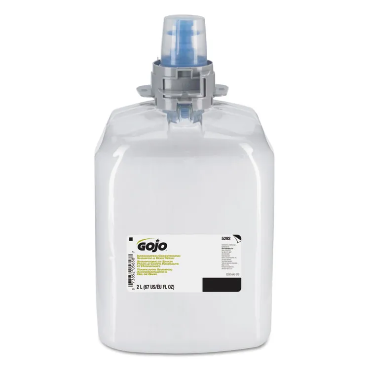 GOJO GOJ 529202 — Gojo® FMX-20 Invigorating 3-in-1 Shampoo/Body Wash - 67.6 fl oz (2 L) - Pump Bottle Dispenser - Body, Hair - Clear - Bio-based - 2 / Carton