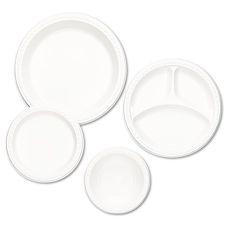 TABLEMATE PRODUCTS, CO. TBL 12244WH - Tablemate Party Expressions Plastic Bowls - - Plastic - Whit
