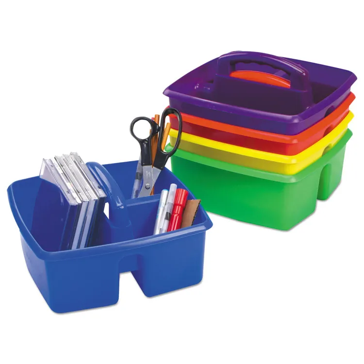 STOREX STX 00941U06C — Storex Classroom Caddy - 3 Compartment(s) - 5.3 Height x 9.3 Width x 9.3 Depth - 50% Recycled - Plastic - 5 / Set
