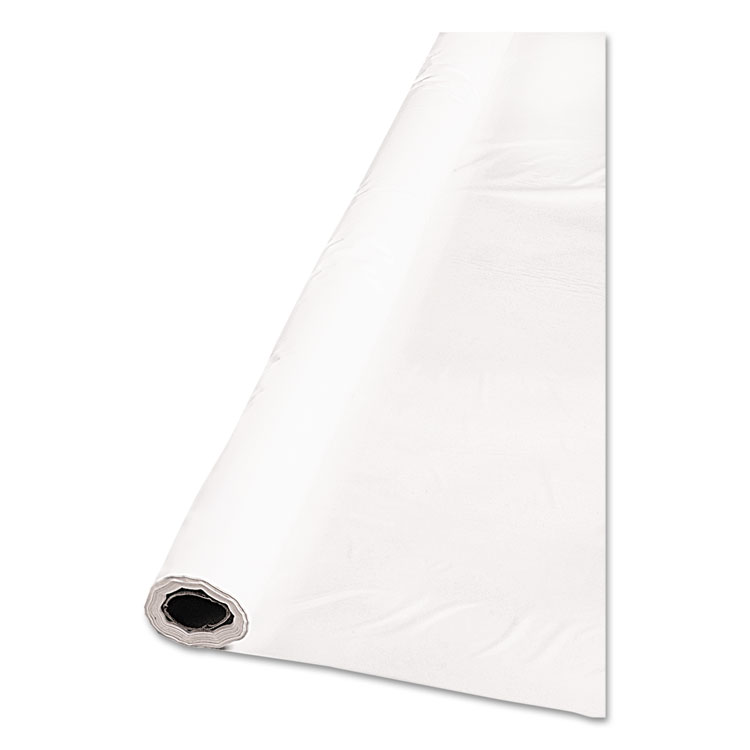 TABLEMATE PRODUCTS, CO. TBL TBLI4010WH - Tablemate Banquet-size Plastic Table Cover - 100 ft Length x