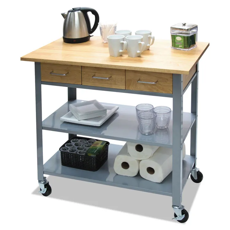 VERTIFLEX PRODUCTS VRT VF53039 - Vertiflex Countertop Serving Cart - Solid Wood - x 34.3 Widt
