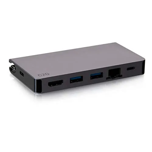 C2G C2G54457 — USB-C TRAVEL DOCK,HDMI 4K30,2USB,ETH,PD