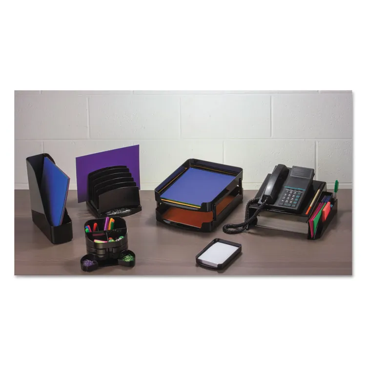 Officemate OIC 22352 — OIC Open Top Magazine File - Black - Plastic - 1 Each