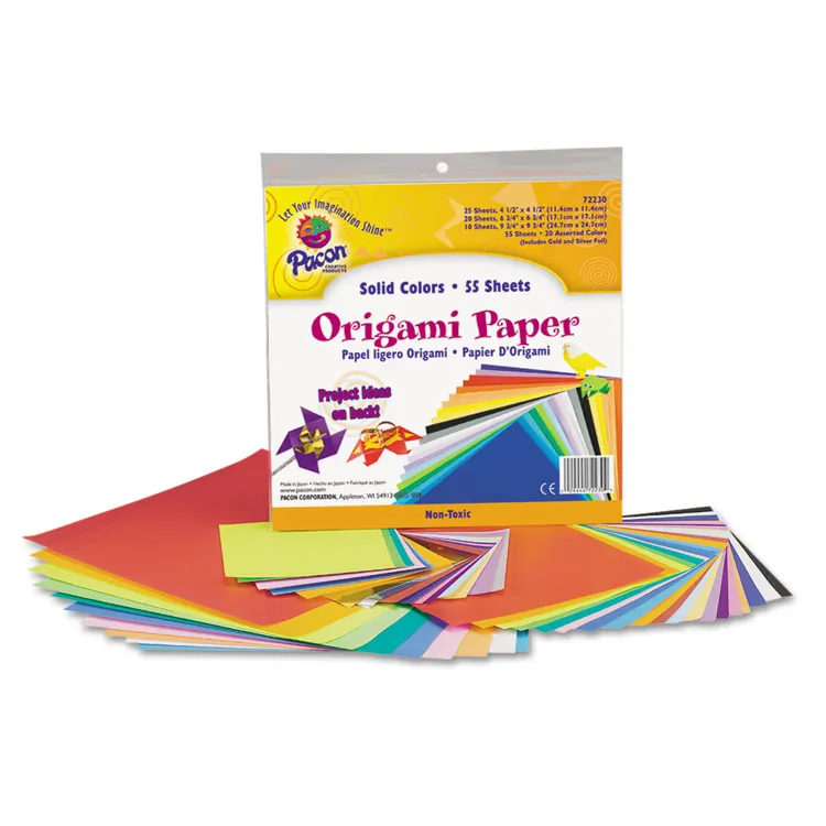 PACON CORPORATION PAC 72230 — Pacon Origami Paper - Craft, Art - 9.75Height x 9.75Width - 55 / Pack - Assorted