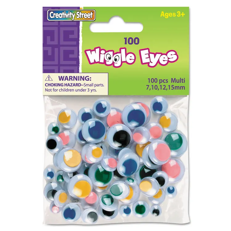 PACON CORPORATION PAC 344602 — Creativity Street 100-piece Assorted Size Wiggle Eyes - Drawing, Project, Photo, Pet Rock - 100 Piece(s) - 100 / Pack - Black