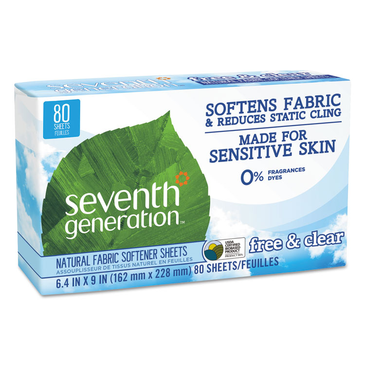SEVENTH GENERATION 10732913449306 - DETERGENT,SFTNR,SHTS,80BX