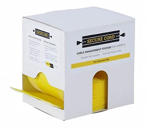 PRESTIGE INTERNATIONAL ASC5Y - YELLOW NYLON CABLE MANAGEMENT FOR CARPETS
