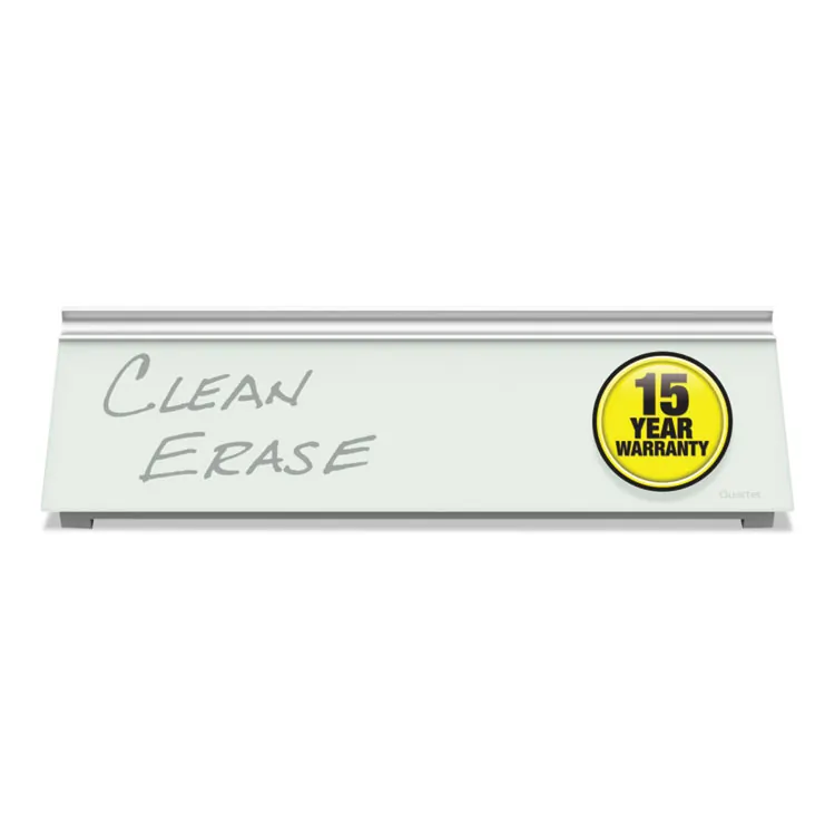 QUARTET GDP186 — White Glass Dry Erase Pad for Desktops, 18" x 6"