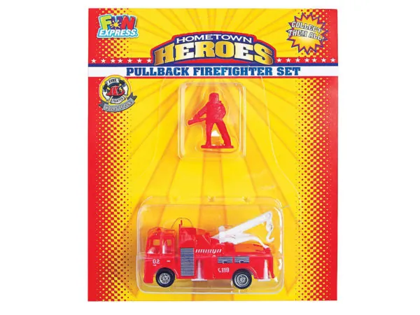 bulk buys FB788 - Junior Firefighter Pullback Toy Set for Kids