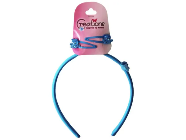 Bulk Buys DD375 — Octopus Themed Headband & Clips Set - 3 Pieces