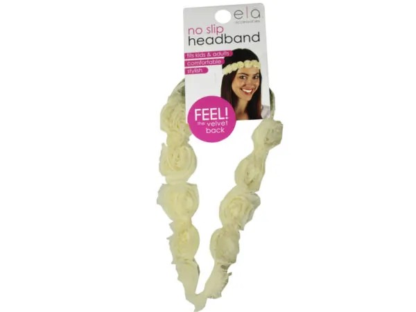 Bulk Buys HL381 — Elegant Cream Floral Headband for Every Occasion