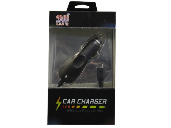 Bulk Buys CA658 — SW Love It Black Micro USB Car Charger - Fast Charging