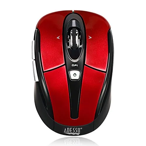 Adesso IMOUSES60R — ADESSO RED 2.4GHZ WIRELESS OPTICAL MINI MOUSE,  WITH PROGRAMMABLE DRIVER, 4-WAY